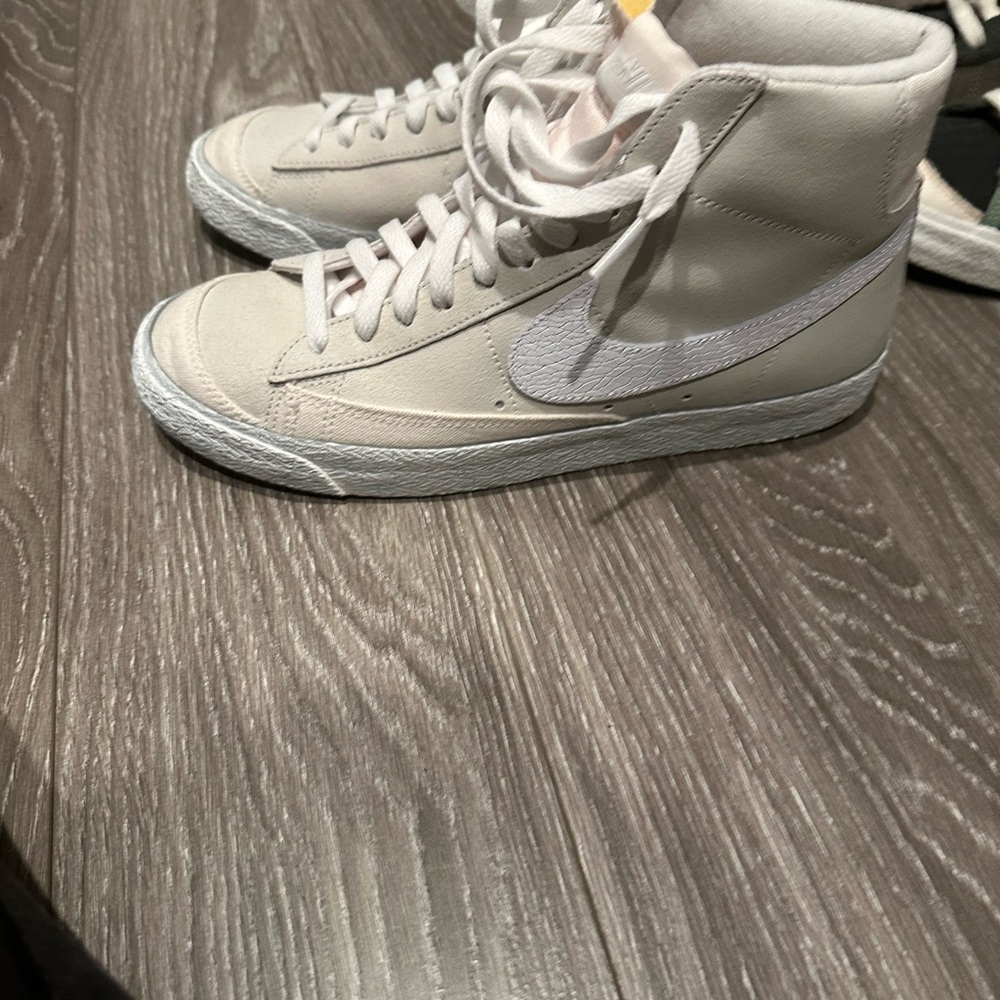 Custom Nike Mid blazer in Cream and White